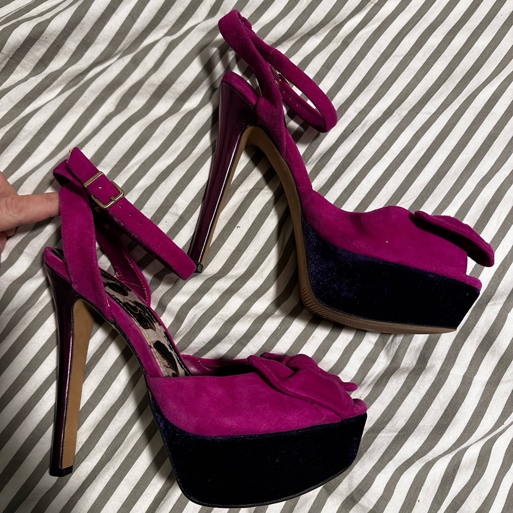 JESSICA SIMPSON PLATFORM HEELED SANDALS, SIZE 9/39